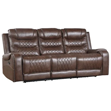 Double Reclining Sofa with Drop-Down Table