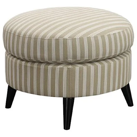 Transitional Round Ottoman