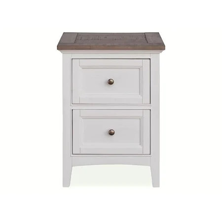 Two-Tone 2-Drawer Nightstand