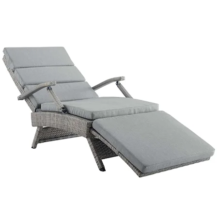 Chaise Outdoor Patio Wicker Rattan Lounge Chair