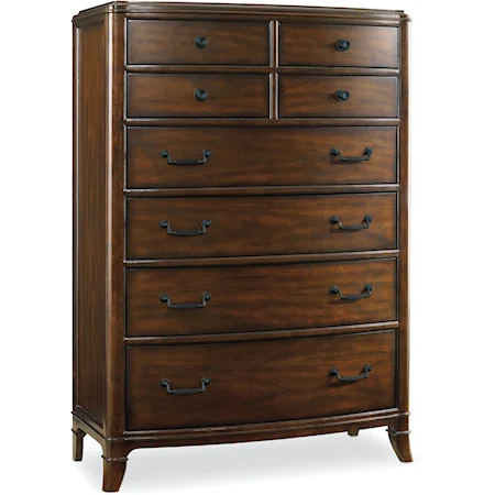 8 Drawer Chest with Splayed Feet