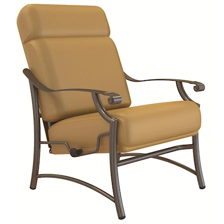 Outdoor Chair with Adjustable Backs and Rolled Arms