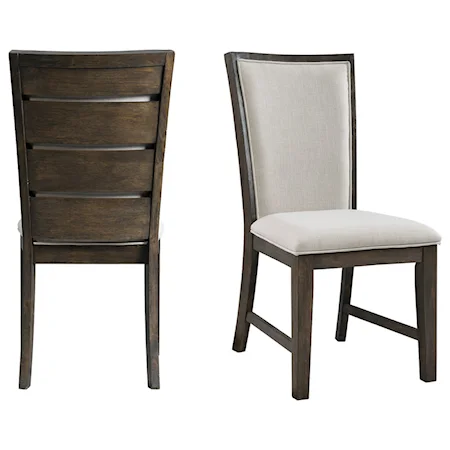 Upholstered Dining Side Chair with ladder Back