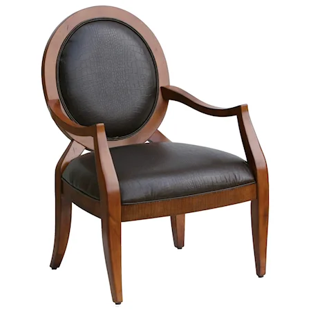 Clean Lined Transitional Chair with Traditional Silhouette and Straight Modern Lines