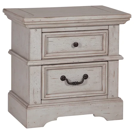 Relaxed Vintage Two Drawer Nightstand