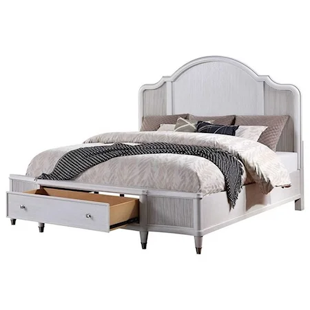 Coastal Style California King Storage Bed