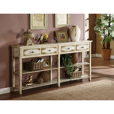 Four Drawer Console Table