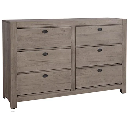 Casual Dresser with 6 Drawers