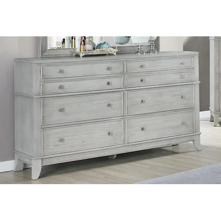 Transitional Dresser with Felt and Cedar-Lined Drawers