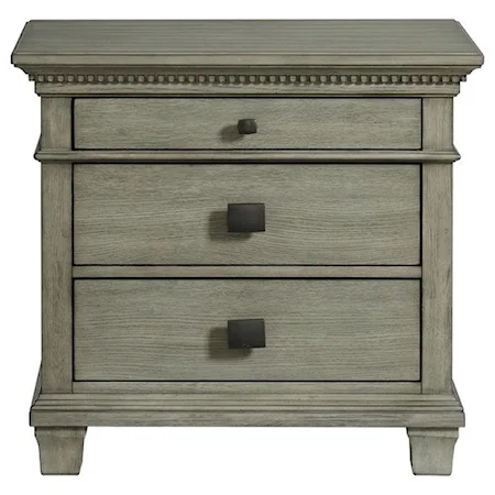 Transitional Nightstand with USB Port