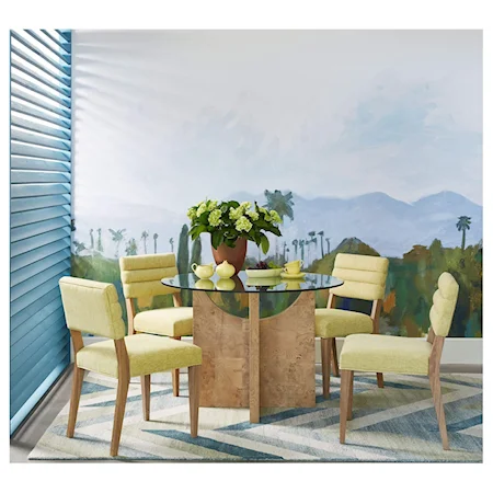 Contemporary 5-Piece Table and Chair Set