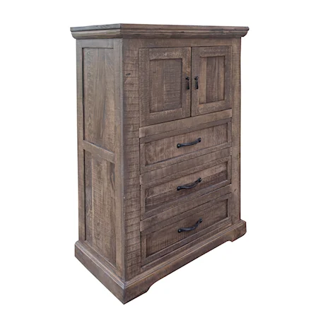 Rustic 3-Drawer, 2-Door Chest