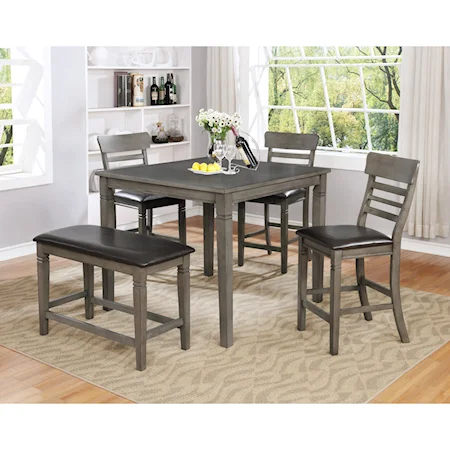 5-Piece Table, Chair and Bench Set