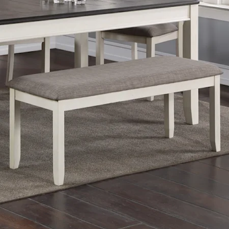 Casual Upholstered Dining Bench