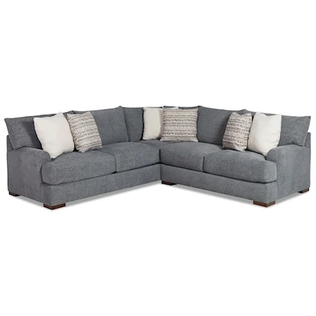 Casual 4-Seat Sectional Sofa with LAF Return Sofa