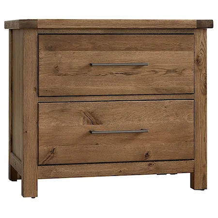 Rustic 2-Drawer Nightstand