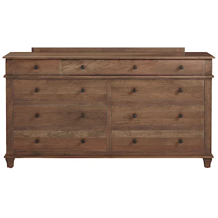 Customizable Solid Wood 9-Drawer Double Dresser
