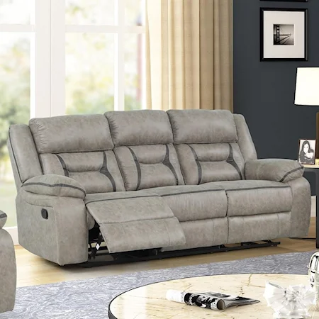 Casual Power Reclining Sofa with Drop Down Center Sofa Cushion