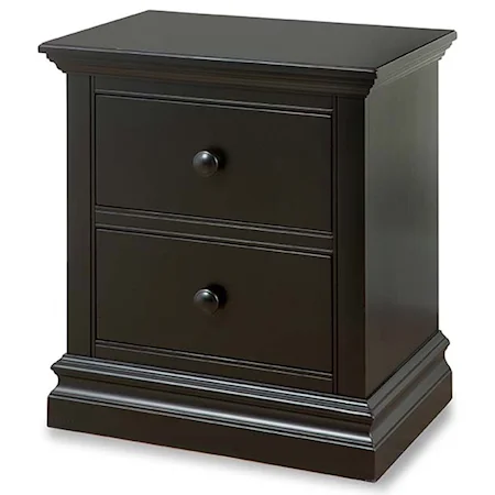 Casual Nightstand with Two Drawers