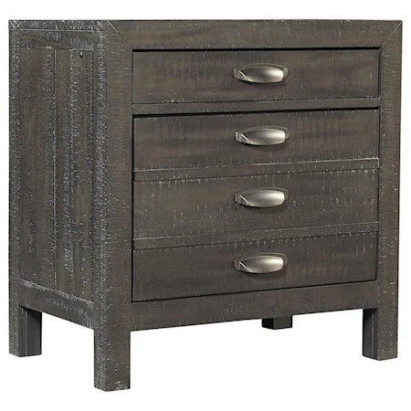 2 Drawer Nightstand with Hidden Compartment