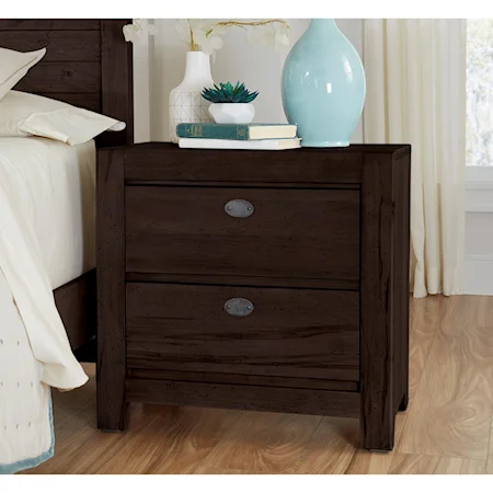 Casual Nightstand with 2 Drawers