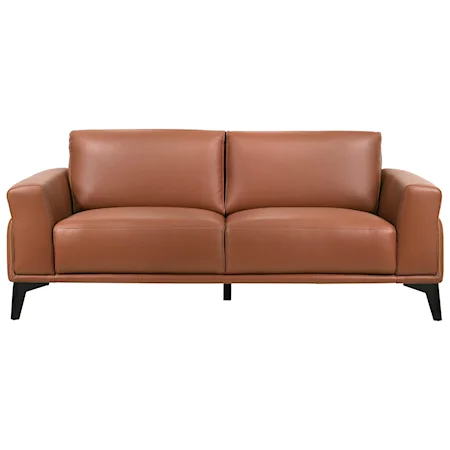 Contemporary Sofa with Exposed Wood Legs