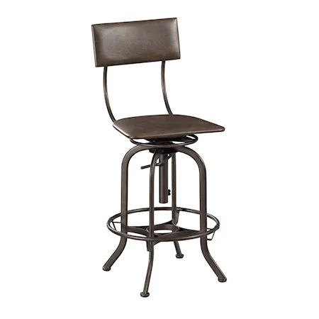 Rocco Industrial Adjustable Height Bar Stool