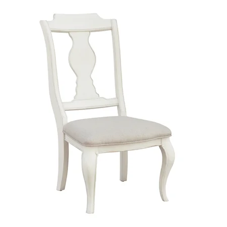 Traditional Side Chair with Upholstered Seat
