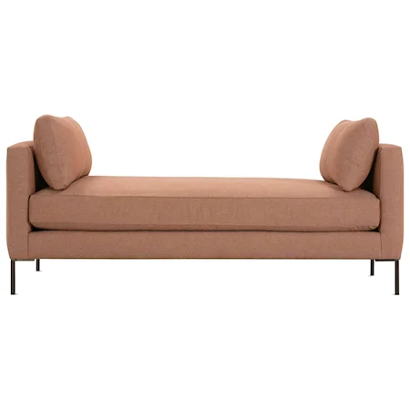 Contemporary Long Settee with Pillows