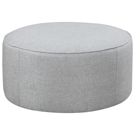 Transitional Round Cocktail Ottoman