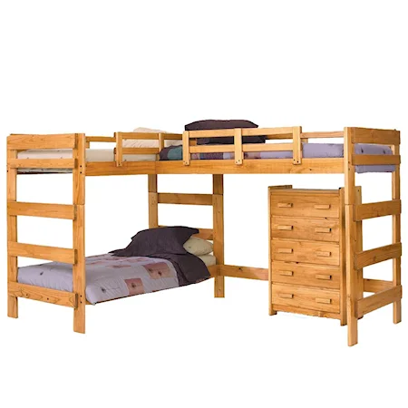 L-Shaped Loft Bed