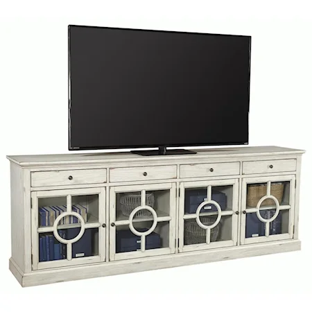 96" Cottage Style TV Stand with Storage