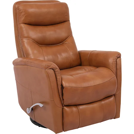 Contemporary Swivel Glider Recliner with Padded Arms