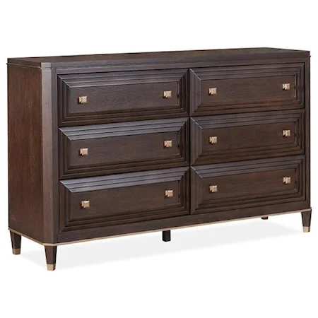 Transitional Dresser with Metal Accents
