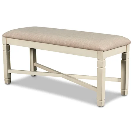 Farmhouse Upholstered Dining Bench