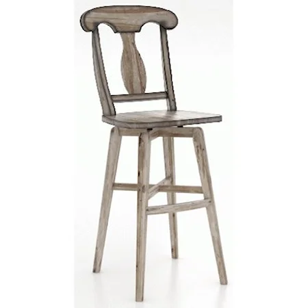 Customizable 30" Splat Back Fixed Bar Stool