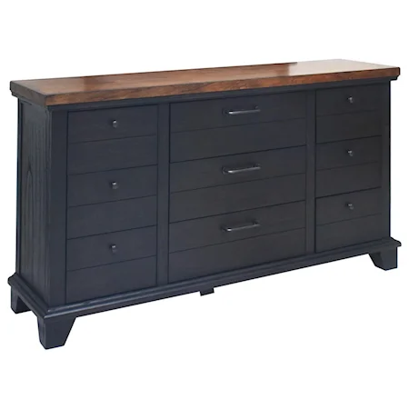 Farmhouse Nine Drawer Dresser