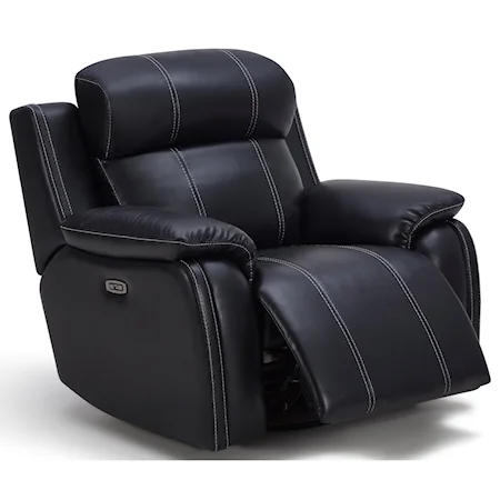 Casual Swivel Glider Recliner with Pillow Arms