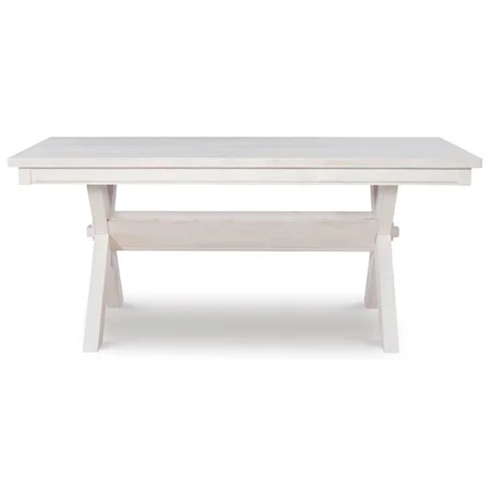 Rectangular Trestle Dining Table with "X" Legs