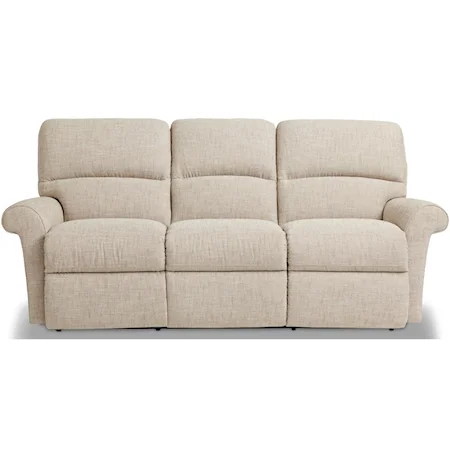 Casual Power Reclining Sofa with Power Headrests & USB Ports