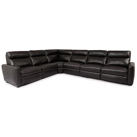 6-Piece Power Reclining Sectional with Power Headrest