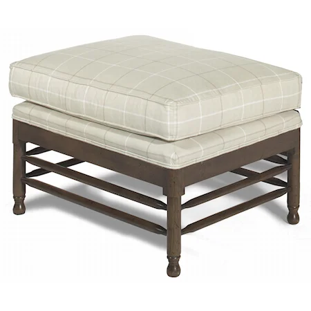 Traditional Ottoman with Chippendale Legs