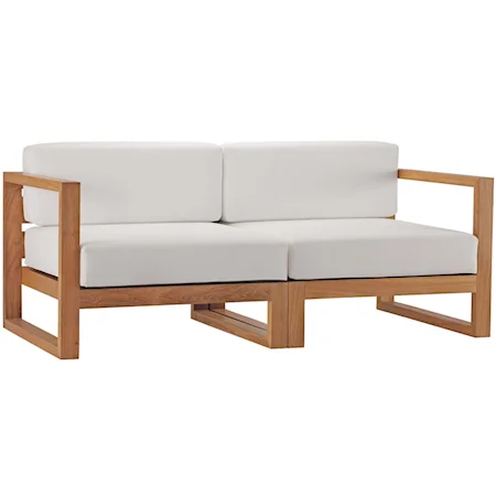 Outdoor 2-Piece Sectional Sofa Loveseat