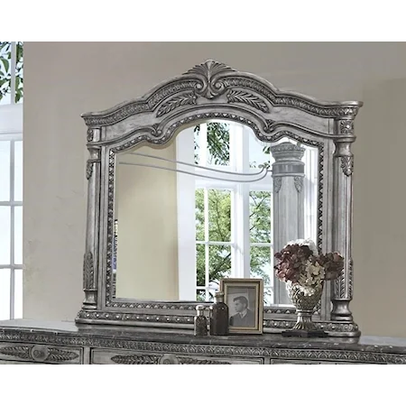 Traditional Dresser Mirror with Detailed Molding