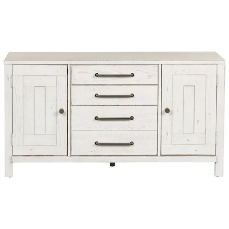 Contemporary Office Storage Credenza with File Drawer