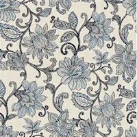 Blue/Aqua Floral Fabric