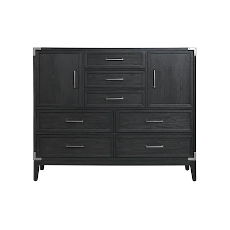 Transitional Gentleman's Chest with 9 Drawers