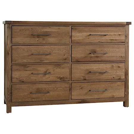 Rustic 8-Drawer Dresser