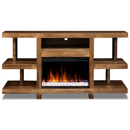 Contemporary 66" Fireplace Console