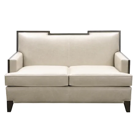 Contemporary Loveseat with Nailhead Trim